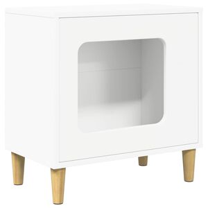 vidaXL Maison pour chat Blanc 51 x 30 x 52 cm Bois d'ing&eacute;nierie