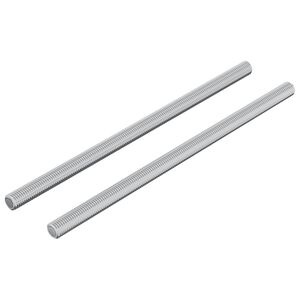 vidaXL Tige filet&eacute;e 2 pcs Argent&eacute; 6 x 120 mm Acier