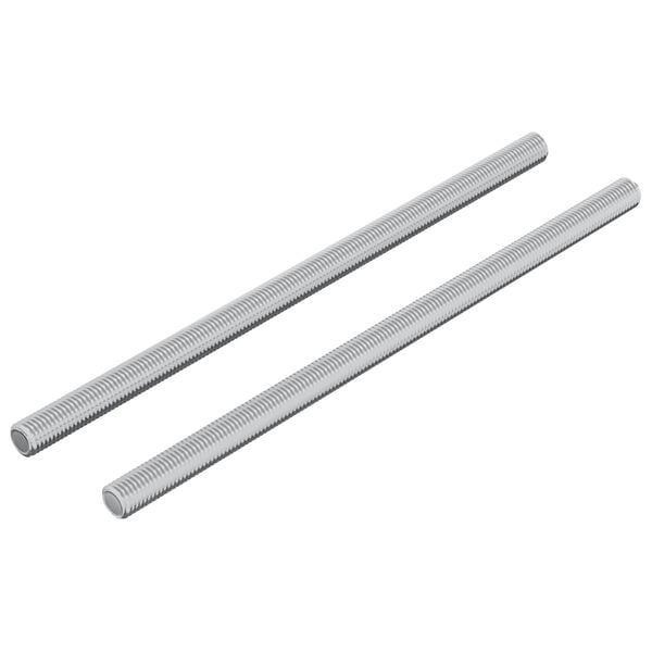 vidaXL Tige filet&eacute;e 2 pcs Argent&eacute; 6 x 120 mm Acier