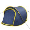 vidaXL Tente de camping escamotable 2 personnes bleu marine/jaune