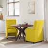 vidaXL Chaises de Salle &agrave; Manger avec Roues 2 pcs Jaune Velours