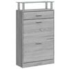 vidaXL Armoire &agrave; chaussures Sonoma gris 63x24x104 cm Bois d'ing&eacute;nierie
