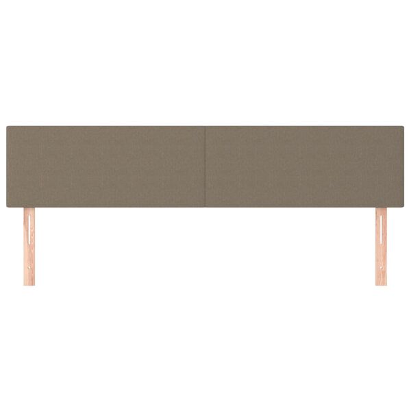vidaXL T&ecirc;tes de lit Taupe 200x5x78/88 cm Tissu