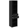 vidaXL Haut Armoire Ch&ecirc;ne noir 45 x 42,5 x 185 cm Bois d'ing&eacute;nierie