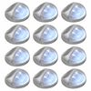 vidaXL Lampe solaire murale &agrave; LED d'ext&eacute;rieur 12 pcs Rond Argent&eacute;