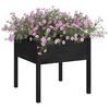 vidaXL Jardinières 2 pcs Noir 70x70x70 cm Bois de pin massif