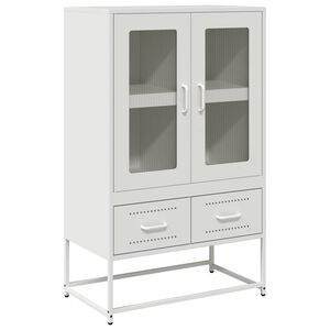 vidaXL Buffet haut blanc 68x39x111,5 cm acier