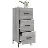 vidaXL Buffet Sonoma gris 34,5x34x90 cm Bois d'ing&eacute;nierie