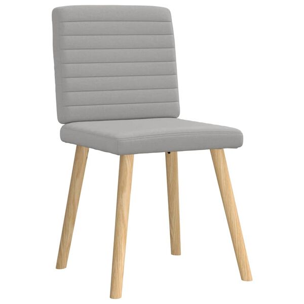 vidaXL Chaises &agrave; manger lot de 4 gris nuage tissu