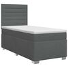 vidaXL Lit boxspring avec matelas Gris fonc&eacute; Simple Tissu
