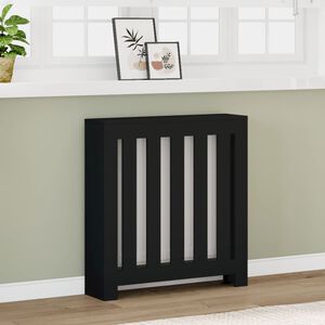 vidaXL Cache-radiateur noir 78x20x82 cm bois d'ing&eacute;nierie