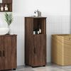 vidaXL Cabinet de salle de bain avec porte Ch&ecirc;ne brun 30 x 35 x 95 cm
