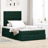 vidaXL Cadre de lit ottoman avec matelas vert foncé 120x200 cm velours