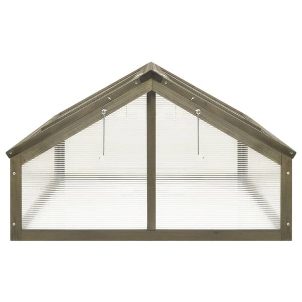 vidaXL Serre Gris 114x80x50 cm Bois de sapin