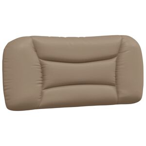 vidaXL Coussin de t&ecirc;te de lit Hvar cappuccino 80 cm similicuir