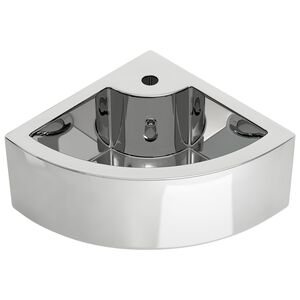 vidaXL Lavabo avec trop-plein 45x32x12,5 cm C&eacute;ramique Argent&eacute;