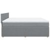 vidaXL Sommier &agrave; lattes de lit avec matelas Gris clair 180x200cm Tissu