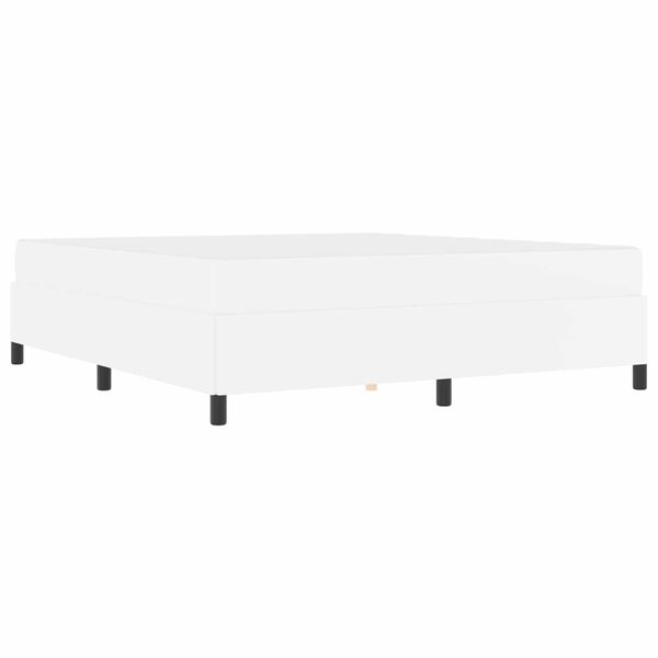 vidaXL Cadre de lit avec matelas Blanc 180 x 200 cm tissu