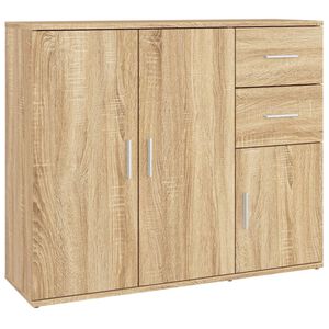 vidaXL Buffet Ch&ecirc;ne Sonoma 91x29,5x75 cm Bois d'ing&eacute;nierie