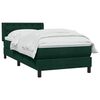 vidaXL Sommier &agrave; lattes de lit et matelas vert fonc&eacute; 80x220 cm velours