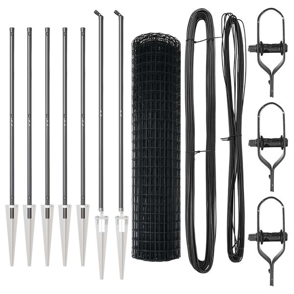 vidaXL Cl&ocirc;ture avec poteau Gris 1,2 x 10 m Acier et PVC