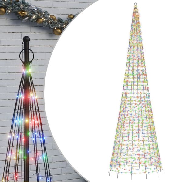 vidaXL Sapin de No&euml;l &agrave; LED 1534 LED color&eacute; 500 cm