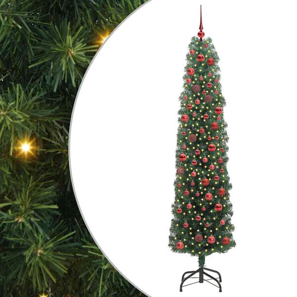 vidaXL Sapin de No&euml;l artificiel Vert 180 cm PVC et acier et plastique