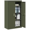 vidaXL Armoire de rangement 2 pcs Vert olive 80 x 40 x 140 cm Acier