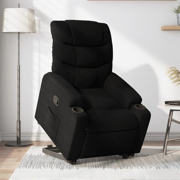 vidaXL Fauteuil inclinable &eacute;lectrique noir tissu
