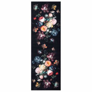 vidaXL Tapis de Cuisine Noir 180 x 60 cm Velours