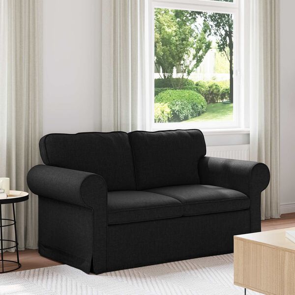 vidaXL Canap&eacute; 120cm Noir M&eacute;tал