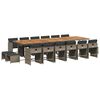 vidaXL Ensemble &agrave; manger de jardin 17 pcs et coussins r&eacute;sine tress&eacute;e