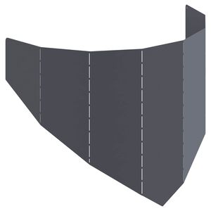 vidaXL Bordure de Pelouse 100 x 45 cm Acier Anthracite