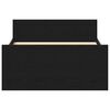 vidaXL Cadre de lit sans matelas chêne noir 75x190 cm bois ingénierie