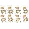 vidaXL Chaises pliables de jardin lot de 8 bois massif d'acacia