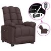 vidaXL Fauteuil inclinable &eacute;lectrique Marron fonc&eacute; Tissu