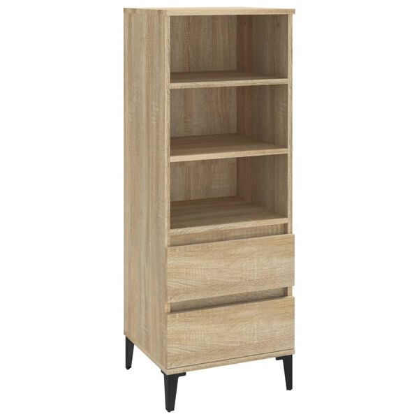 vidaXL Buffet haut Ch&ecirc;ne sonoma 40x36x110 cm Bois d'ing&eacute;nierie