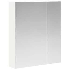 vidaXL Armoire Miroir de Salle de Bain Blanc 60 x 14,5 x 70 cm