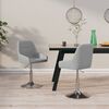 vidaXL Chaises pivotantes &agrave; manger lot de 2 Gris clair Tissu