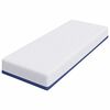 vidaXL Matelas Blanc et Bleu 70 x 200 cm Mousse Infusée de Gel