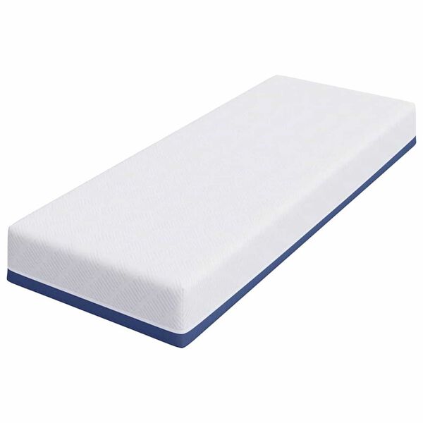 vidaXL Matelas Blanc et Bleu 70 x 200 cm Mousse Infusée de Gel