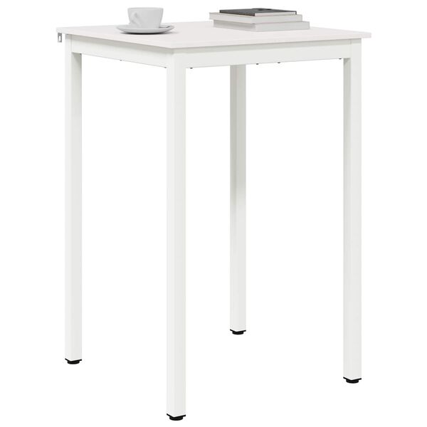 vidaXL Table de bar Blanc 110 x 55 x 105 cm Bois de pin massif