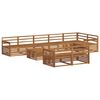 vidaXL Ensemble de canap&eacute;s d'ext&eacute;rieur 9 pc Naturel