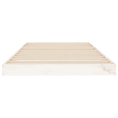 vidaXL Cadre de lit blanc 90x190 cm simple bois massif de pin