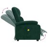 vidaXL Fauteuil de massage Vert fonc&eacute; velours