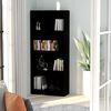 vidaXL Biblioth&egrave;que &agrave; 4 niveaux Noir 60x24x142 cm Bois d&rsquo;ing&eacute;nierie