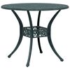 vidaXL Table de jardin vert &Oslash;90x75 cm aluminium coul&eacute;