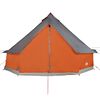 vidaXL Tente familiale tipi 8 personnes gris et orange imperméable
