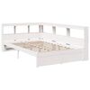 vidaXL Lit biblioth&egrave;que sans matelas blanc 120x200 cm bois pin massif