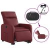 vidaXL Fauteuil inclinable électrique rouge bordeaux similicuir